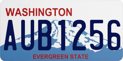 WA license plate AUB1256