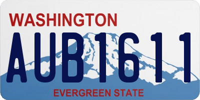 WA license plate AUB1611