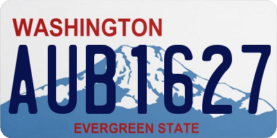 WA license plate AUB1627