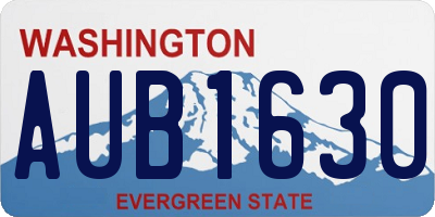 WA license plate AUB1630