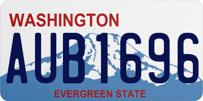 WA license plate AUB1696