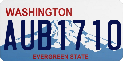 WA license plate AUB1710