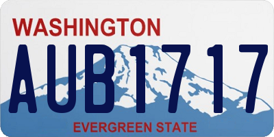 WA license plate AUB1717