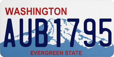 WA license plate AUB1795