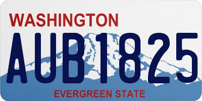 WA license plate AUB1825
