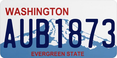 WA license plate AUB1873