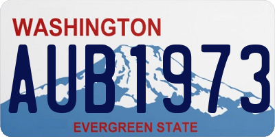 WA license plate AUB1973