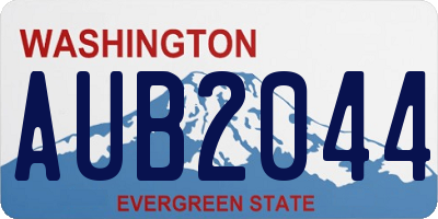WA license plate AUB2044