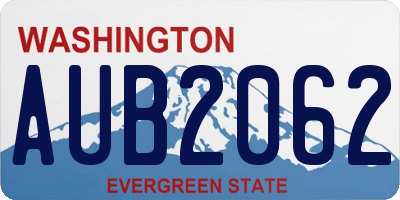 WA license plate AUB2062