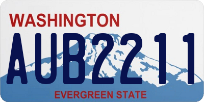 WA license plate AUB2211