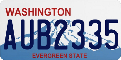 WA license plate AUB2335