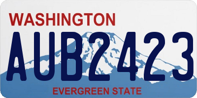 WA license plate AUB2423