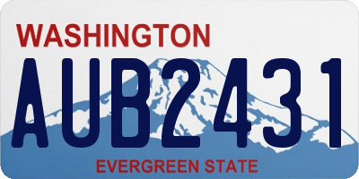 WA license plate AUB2431