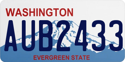 WA license plate AUB2433