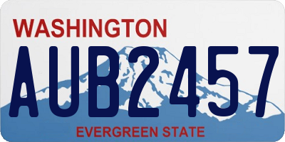 WA license plate AUB2457