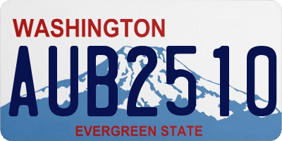 WA license plate AUB2510