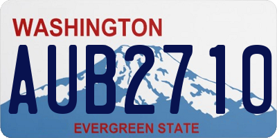 WA license plate AUB2710