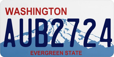 WA license plate AUB2724