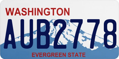 WA license plate AUB2778