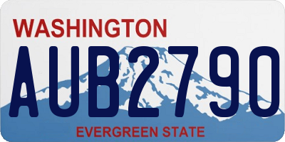 WA license plate AUB2790