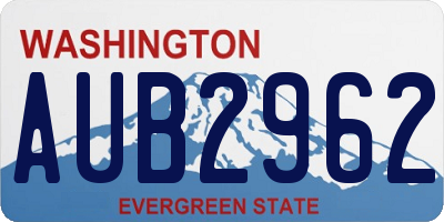 WA license plate AUB2962