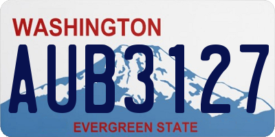 WA license plate AUB3127