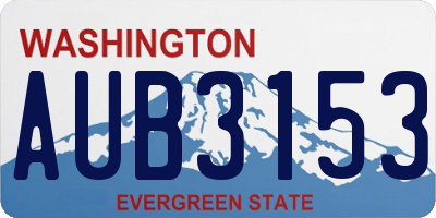 WA license plate AUB3153