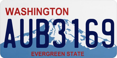 WA license plate AUB3169