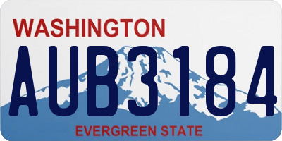 WA license plate AUB3184
