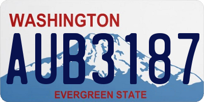 WA license plate AUB3187