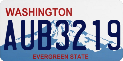 WA license plate AUB3219