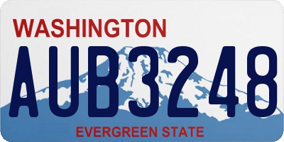 WA license plate AUB3248