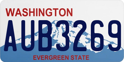WA license plate AUB3269
