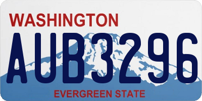 WA license plate AUB3296