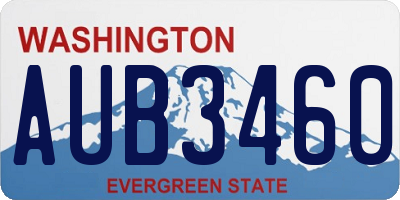 WA license plate AUB3460