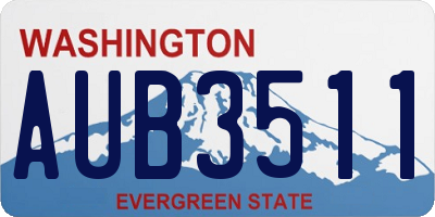 WA license plate AUB3511