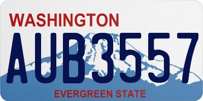 WA license plate AUB3557