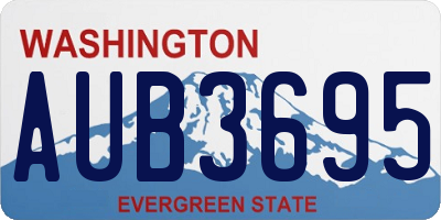 WA license plate AUB3695