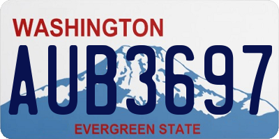 WA license plate AUB3697