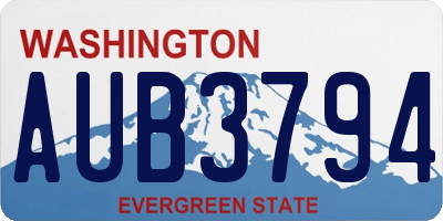 WA license plate AUB3794