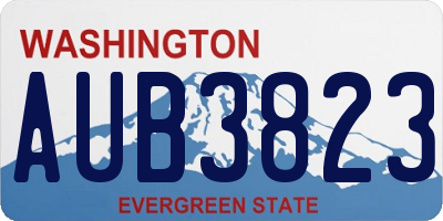 WA license plate AUB3823