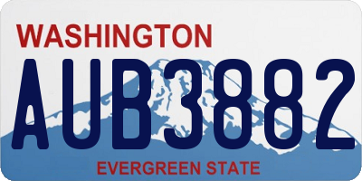 WA license plate AUB3882