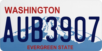 WA license plate AUB3907