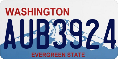 WA license plate AUB3924