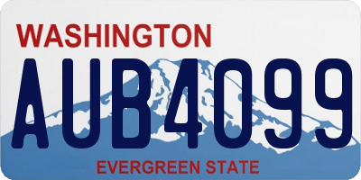 WA license plate AUB4099
