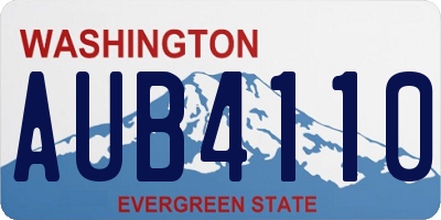 WA license plate AUB4110