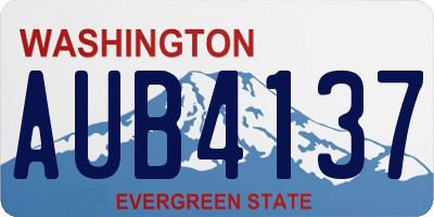 WA license plate AUB4137