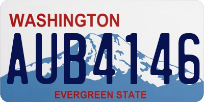 WA license plate AUB4146