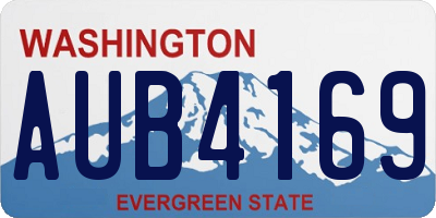 WA license plate AUB4169