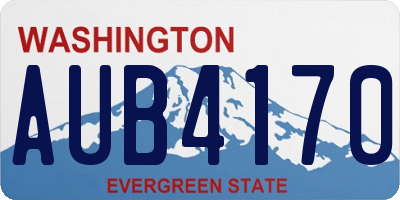 WA license plate AUB4170